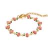 Popular Estilo Bohemio Retro Transfronterizo 14K Oro Pintado Goteo de Aceite Geométrico Pulsera Collar Ins Joyería de Acero Inoxidable