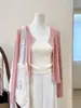 Elegante y bonito cárdigan fino de punto para mujer, nueva colección de otoño, moderno top de punto 25734