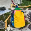 Mochila de Montañismo para Deportes al Aire Libre, Mochila Deportiva Patchwork Dopamina Bloqueo de Color, Mini Mochila de Viaje Impermeable para Mujer, Moderna