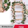 Simulação Rosa Videira Casamento Fake Flor Decorativa Vine Flor Parede Suspensa Flor Ar Condicionado Duto Feio Teto Decorativo Videira