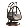 Cadeira de Cesto Suspensa para Exterior, Cadeira de Baloiço Dupla para Pátio, Rede de Interior, Cadeira Preguiçosa para Varanda, Cadeira Suspensa Ninho de Pássaro, Cadeira de Rattan