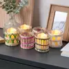 Conjunto de Vasos de Vidro Tecidos com Palha Transfronteiriço Criativo Banheiro Casa Artesanato Tecido Feito à Mão Copo para Vela Aromaterapia Atacado