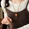 Lindo Collar para Perro Meow-Chan Ojo de Tigre para Niñas Accesorios de Cadena Larga para Suéteres Otoño e Invierno Lindo Diseño de Nicho