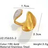 Anillos de Acero Inoxidable Europeos y Americanos, Pulseras Geométricas Exageradas de Personalidad, Joyería de Acero de Titanio de Gama Alta y Nicho que No Se Desvanece para Mujeres