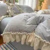 Juego de 4 Piezas de Leche Polar Gruesa Tallada 3D Estilo Princesa A-Class Encaje Cálido Corazón Femenino Polar Falso Tres Piezas