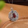 Yilu prata S925 prata esterlina sangue âmbar Hetian jade vintage angustiado nuvem auspiciosa Ruyi cabaça pingente sachê pingente