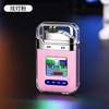 Nuevo encendedor creativo con carcasa transparente y doble arco USB para exteriores, resistente al viento, con degradado de fantasía, fabricantes al por mayor