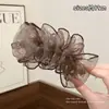Para cabelos grossos, presilha banana, presilha garra elegante, presilha vertical, ferramenta para rabo de cavalo alto, estilo doce, presilha de cabelo grande, presilha torcida de bolinhas para mulheres
