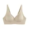 Sujetador sin espalda con copas fijas de escote pronunciado y tirantes finos para mujer, estilo de verano fino, minimiza los bustos grandes, proporciona soporte y previene la flacidez, top tipo camiseta sin costuras
