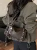Bolsa de Ombro e Transversal Feminina 2026 Outono Nova Simples Versátil Texturizada para o Dia a Dia, Estilo Coreano de Nicho, Luxo Leve, Transfronteiriça