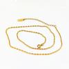 Ins Cadena de Cuentas de Arroz de Acero de Titanio Collar Cadena de Grano de Arroz Eléctrica al Vacío Oro 18K Cadena de Combinación Fina de Acero Inoxidable
