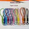 Lanyard para Teléfono Móvil Llavero Funda de Teléfono Correa Anti-Pérdida Malla Hecho a Mano Versátil Correa para Botella de Agua Decoración Llave de Coche