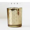 Portavelas de Vidrio Plegable Línea Cruzada Moderna Simple Dorado Claro Taza para Velas Adornos de Decoración para Cena Romántica Bar