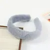 Novas Tiara de Pelúcia Outono e Inverno, Tiara Peluda Simples em Cores Doces, Acessórios de Cabelo Versáteis de Pelúcia em Cor Pura para DIY