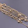 Cadena de Bolitas Laterales Redondas 1.5mm Cadena Collar de Oro de 18K Cadena Clavicular Acero Inoxidable 304 Accesorios de Joyería DIY Joyería