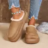 2026 Invierno Nuevo Zapatos de Algodón con Felpa para Mujer Calzado Exterior Suela Plana Botas de Nieve Cálidas Suela Gruesa Zapatos Casuales para Mujer Venta al por Mayor Dropshipping