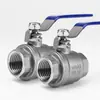 Válvula de bola de paso total de acero inoxidable 304/316 resistente a altas temperaturas con rosca interna para caldera de vapor DN15 20 25 32