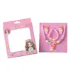 Colar Infantil Fofo de Desenho Animado Mais Vendido Transfronteiriço, Grampo de Cabelo Doce de Princesa, Conjunto de Três Peças com Pulseira Exquisita para Meninas e Bebês