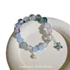 Diseño Original Pulsera de Mariposa Super Hada Femenina Ins Diseño de Nicho Simple Estrella Luna Doble Palomitas Pulsera de Estudiante