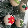 Adornos de bola de Navidad de flor de ganchillo terminada para productos nuevos transfronterizos, comercio exterior al por mayor, decoración del hogar, decoraciones de escritorio, regalos navideños