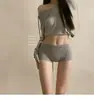 Ropa Interior Sin Costuras Antibacteriana de Algodón Puro 10A para Mujer, Calzoncillos Tipo Boxer de Algodón Puro Antibacteriano con Entrepierna Extendida que Cubren la Cadera, Talla Grande para Mujer