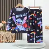Pijama infantil para niñas y niños, de manga larga y pantalón largo, temática de bruja de dibujos animados, conjunto de ropa de casa del sudeste asiático