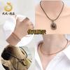 Collar colgante de cuero vacuno genuino de alta calidad estilo europeo y americano, cuerda de joyería, cordón de cristal, accesorios de joyería DIY, nueva venta caliente