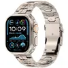 Adecuado para Apple Watch, metal de titanio de acero inoxidable Iron Man, resistente a la corrosión, duradero, correa de negocios versátil, Ultra