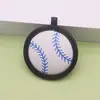 Llavero creativo nuevo de cuero PU de béisbol, colgante para bolso deportivo de mujer de cuero PU estilo europeo y americano, venta al por mayor de fábrica
