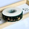 Cinta de Terciopelo Estampada en Oro Estilo Nuevo Estilo Navideño Cinta Decorativa Navideña Material para Lazo de Caja de Regalo Empaque de Regalo