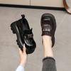 Mocasines para Mujer, Modelo Popular 2025, Zapatos Casuales Nuevos, Zapatos Negros de Cuero con Suela Gruesa, Zapatos para Mujer, Lujo Ligero, Sensación de Alta Gama, Zapatos de Vestir