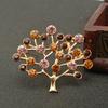 Europa y Estados Unidos serie de Navidad joyería diamante colorido árbol de Navidad ramillete accesorios de aceite broche ventas directas de fábrica