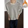 2026 HT26091 Plus Terciopelo Interior Talla Extra Rayas Cuello Redondo Camiseta M-5X HT261249-Especial P34