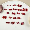 Novedad de moda Puntiagudo Atrás Suelto Diamante Accesorios para Uñas Arte al por Mayor Forma de Corazón Mezclado Decoraciones 3D para Uñas