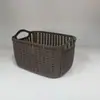 Cesta de Almacenamiento Mimbre Sintético Escritorio Contenedor de Plástico para Almacenamiento Cesta de Cocina Caja para Guardar Snacks Baño Baño Marco de Almacenamiento para el Hogar