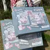 Bolsa de Regalo de Primavera Transfronteriza, Bolsa de Regalo de Tarjeta Blanca, Bolsa de Compras Grande con Asa para Empaque de Regalos, Bolsa de Hombro Engrosada