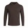 Camiseta con capucha de manga larga para hombre transfronteriza, top atlético con capucha transpirable y ligero, talla europea, en stock, personalizable con logo
