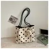 Bolso Tote de Lunares de Nuevo Estilo Transfronterizo para Mujer, de Aspecto Elegante, Bolso de Mano Elegante y Único, Bolso de Hombro, Bolso para el Trabajo y el Ocio