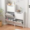 Zapatero ultrafino 10cm 12cm 13cm 15cm Tipo puerta abatible gabinete extremadamente estrecho para entrada detrás de la puerta