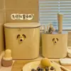 Bote de Basura de Pared para Almacenamiento de Inodoro Doméstico, Sin Perforación Gran Capacidad Cocina con Tapa Bote de Basura de Pared