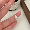 Collar Chiheng S925 Plata de Ley Gota de Agua Botella del Tesoro Tridimensional para Mujer 2026 Nuevo Estilo Minimalista Coreano Cadena para la Clavícula