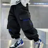 Pantalones Cargo de Moda para Niños Primavera y Otoño 2026 Nuevos Pantalones Infantiles Estilo Coreano para Niños Mayores Sueltos Casuales Largos