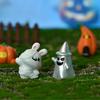Micro Paisagem Moderna Resina Artesanato Série Halloween Pequenos Enfeites Transparente Fantasma Abóbora Carro Múmia Morte