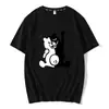 Teoría de la bala rueda de bala rota juego de baile anime periférico levanta la mano oso sonrisa oso manga corta principal camiseta de algodón verano