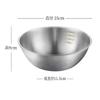 Bacia de Cozinhar e Assar em Aço Inoxidável com Escala, Bacia Espessa para Lavar Legumes, Tigela para Misturar, Hashis, Batedor de Ovos, Utensílios para Salada