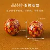 Partículas de Cristal de Cinábrio Areia de Sangue Contas de Areia Vermelha Areia de Cristal Contas Redondas Contas Soltas Acessórios para Joias DIY Produtos Semi-Acabados Atacado