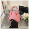 Elegante Bolso Pequeño 2023 Nuevo Patrón Lichi Mini Bolso Concha Estilo Occidental Bolso Cruzado de Cadena para Mujer Bolso para Lápiz Labial