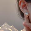 Pendientes de plata 925 con forma de aguja para puesto en el mercado nocturno, para mujer, de Corea del Sur, con explosiones en vivo y pendientes de red roja.