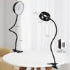 Lâmpada de LED em Anel Suporte para Transmissão ao Vivo Luz de Preenchimento Clipe USB Luminária de Mesa Beleza Luz Suave Proteção para os Olhos Lâmpada para Estudante