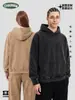 Sudadera con capucha Ckx Marca de moda Algodón Puro 420g Peso Pesado Teñido con Cera Vintage Sudaderas con Capucha Casual Deportiva Estilo Americano para Hombre